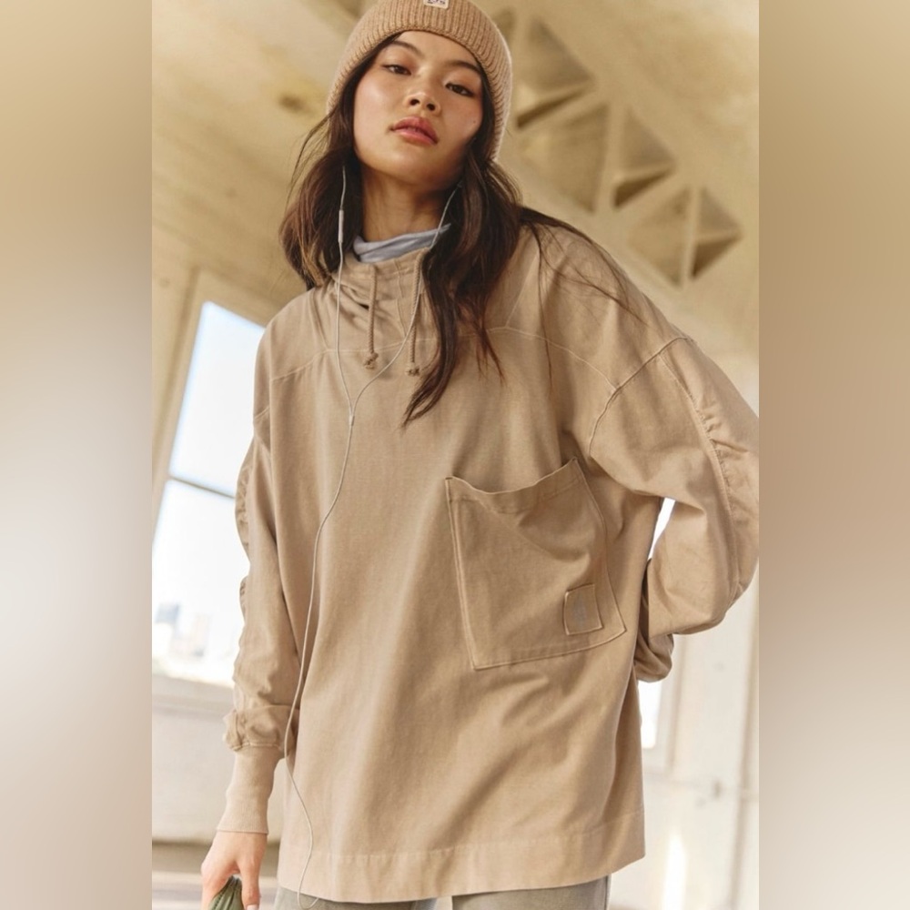 Free People Movement ~ Hot Shot Hooded Layer ~ XS ~ Hoodie ~ Taupe ~ * NWT - Picture 5 of 16